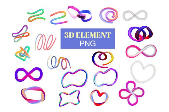3D Element Shape PNG, Organic Shape: A Versatile Tool for Modern Design Workflows