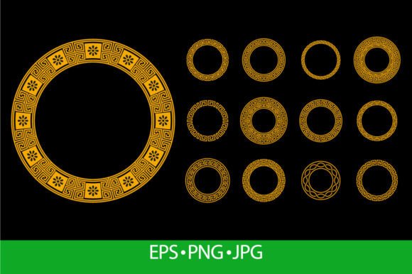 Ancient Greek Circle Ornament: Antique Design for Modern Use