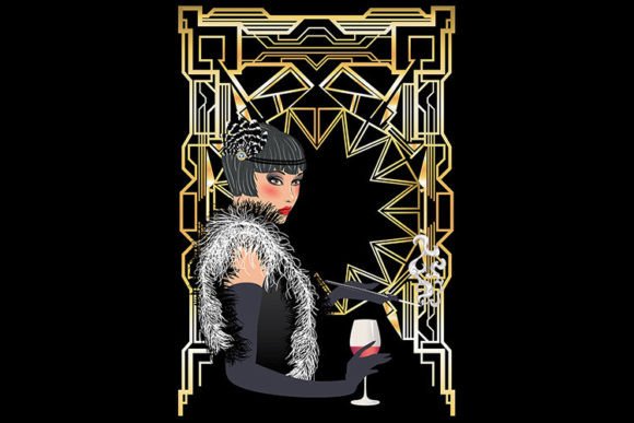 Art Deco Poster with Smoking Woman: A Timeless Design for Modern Spaces
