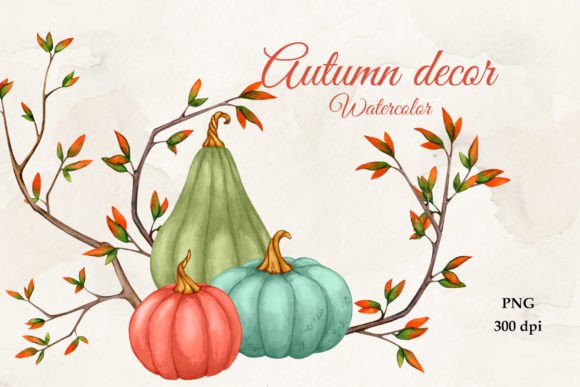 Autumn Decor Sublimation Clipart PNG for Creative Projects