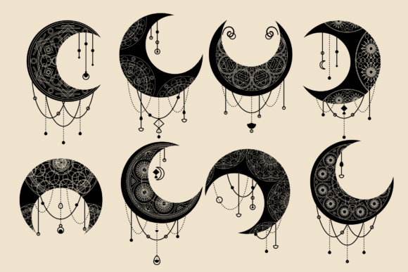 Boho Mandala Moons: A Unique Blend of Cultural Symbolism and Modern Design