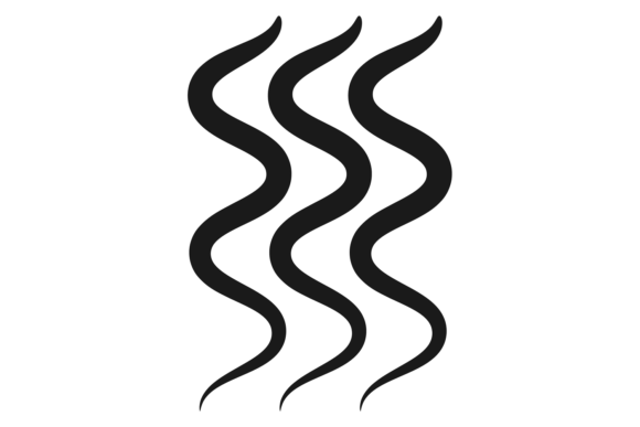 Calligraphic Black Waves Symbol: A Versatile Design Element for Modern Creativity