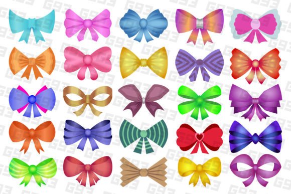 Collection of Ribbon Bows: A Must-Have for Creative Design Projects