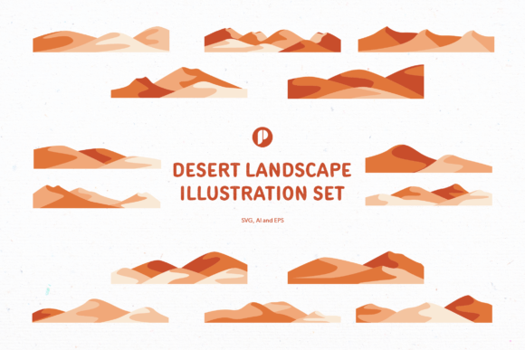 Desert Landscape Illustration Set: A Strategic Design Tool for Creative Projects