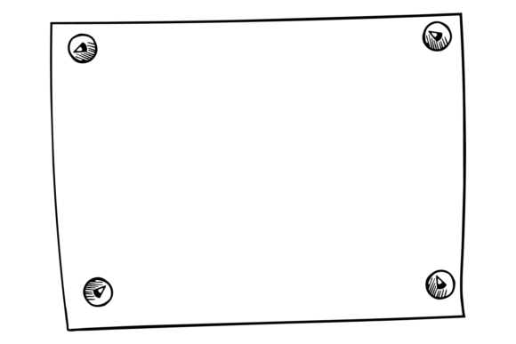 Empty Decorative Paper Sheet Doodle Frame