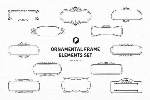 Enhancing Design with the Black Ornamental Frame Elements Set