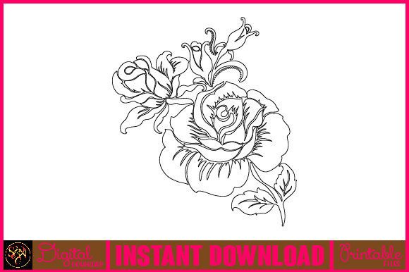 Floral Line Art Flower SVG Elements-3: A Versatile Design Resource for Creative Projects