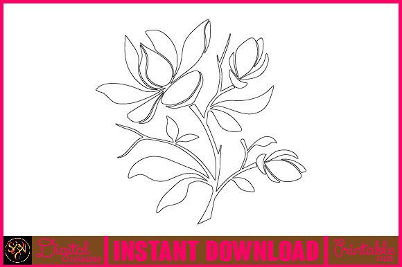 Floral Line Art Flower SVG Elements 50: A Comprehensive Resource for Creative Projects
