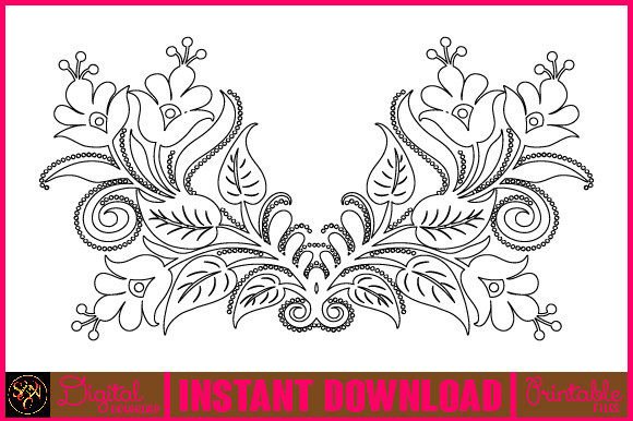 Floral Line Art Flower SVG Elements-7: A Versatile Tool for Modern Designers and Creative Professionals