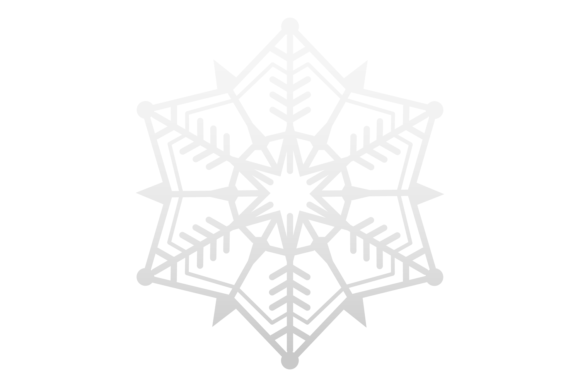 Geometric Frozen Star. Silver Snow Decor: A Modern Touch for Winter Design