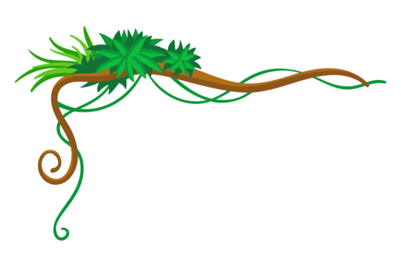 Green Tropical Branch Corner: A Creative Decorative Asset