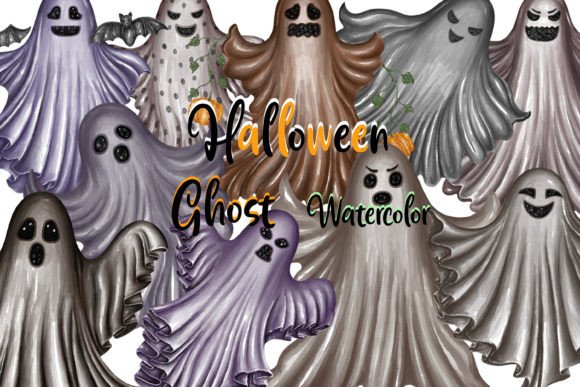 Halloween Ghost Watercolor Clipart: A Versatile Resource for Creative Projects