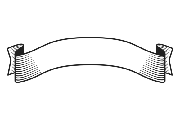 Hand Drawn Ribbon Banner in Retro Decora: A Versatile Design Element for Modern Creatives