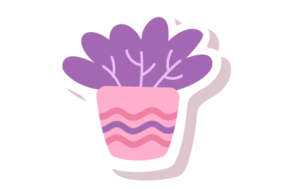 Houseplant Sticker: Cute Botanical Eleme