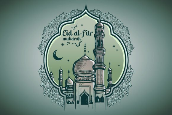 Moslem Holiday Eid Mubarak Islamic Day