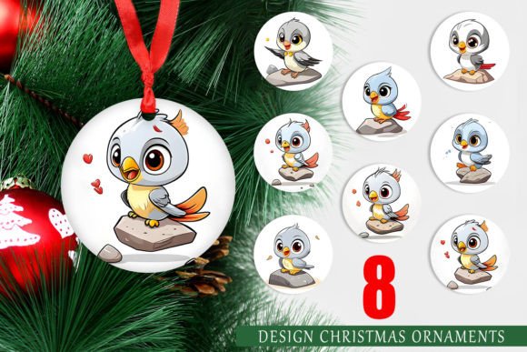 Ornament Baby Nightingale Illustration: A Unique Addition to Your Holiday Decor