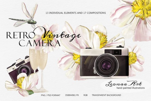 Retro Vintage Camera Clipart for Creative Projects