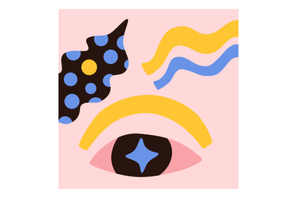 Square Mood Composition with Abstract Shape: A Modern Design Trend for Impactful Visuals