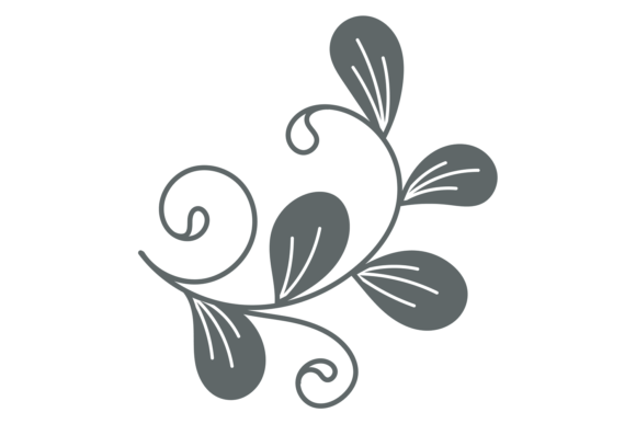 Stylized Plant Branch: Nature Symbol in Modern Design