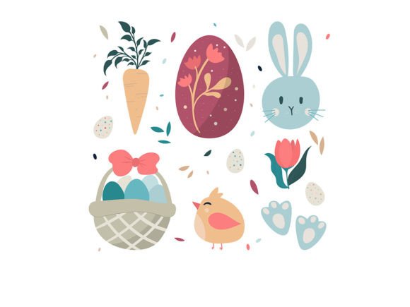 Vector Easter Elements for Creative Designs