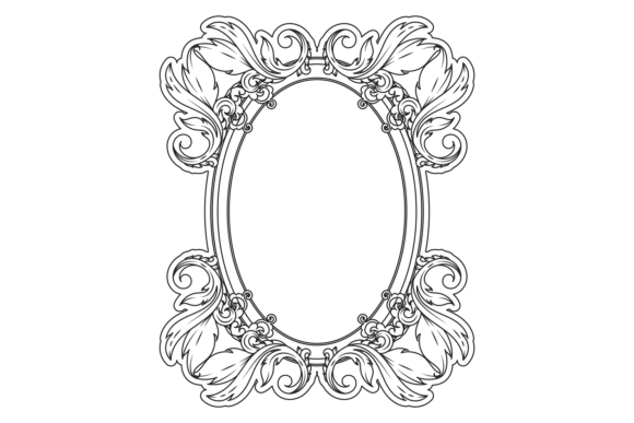 Vintage Frame with Baroque Ornament. Dec