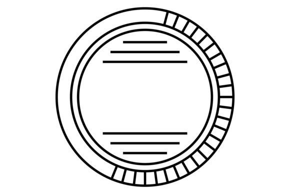 Vintage Round Badge. Black Line Decorati: A Timeless Design Element for Modern Use