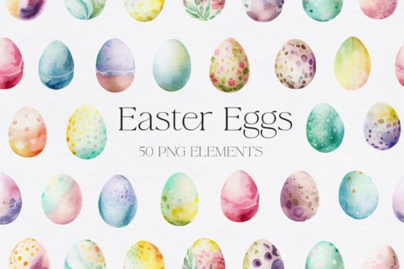 Vintage Watercolor Easter Eggs Clipart: A Timeless Resource for Modern Creations
