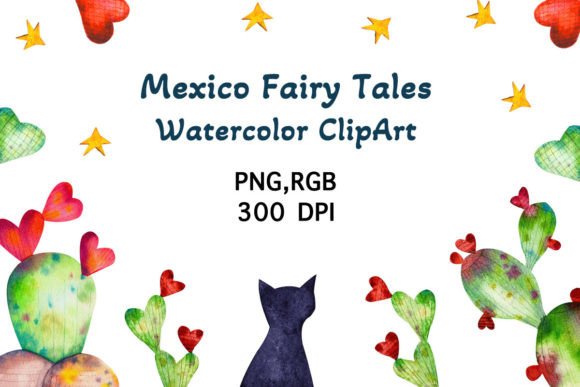 Watercolor ClipArt Mexico Fairy Tales: A Creative Resource for Modern Designers