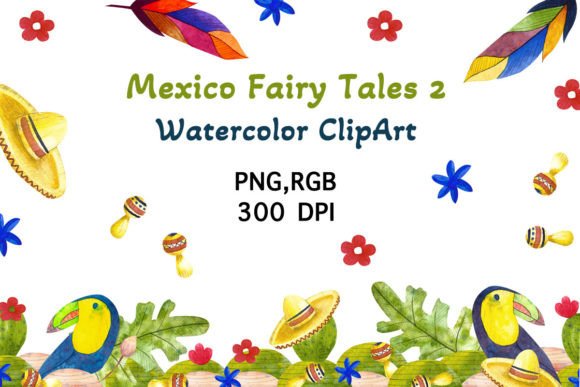 Watercolor ClopArt Mexico Fairy Tales 2 – A Versatile Resource for Creative Projects