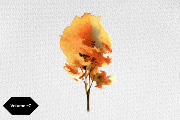 Watercolor Fall Autumn Tree Clipart PNG: A Versatile Design Element for Creative Projects