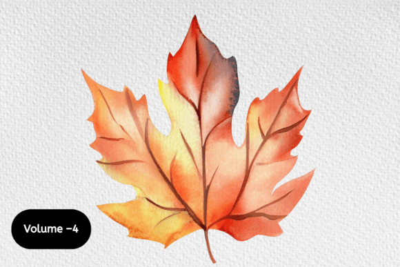 Watercolor Fall Leaves Autumn Clipart – A Versatile Design Element for Creative Projects