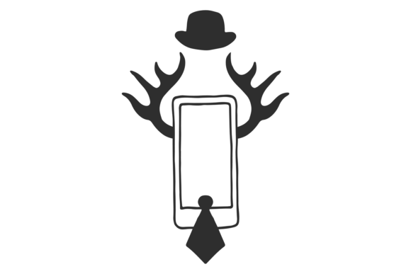 What Is a Hipster Logo? Exploring the Trend of a Smartphone with Deer Horns and Decorative Emblems
