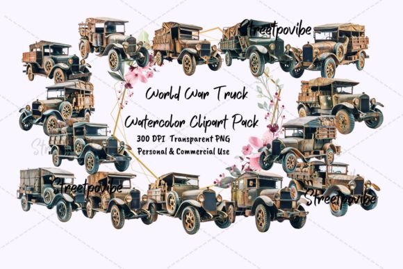 World War Trucks Clipart PNG Pack: A Strategic Asset for Creative and Professional Projects